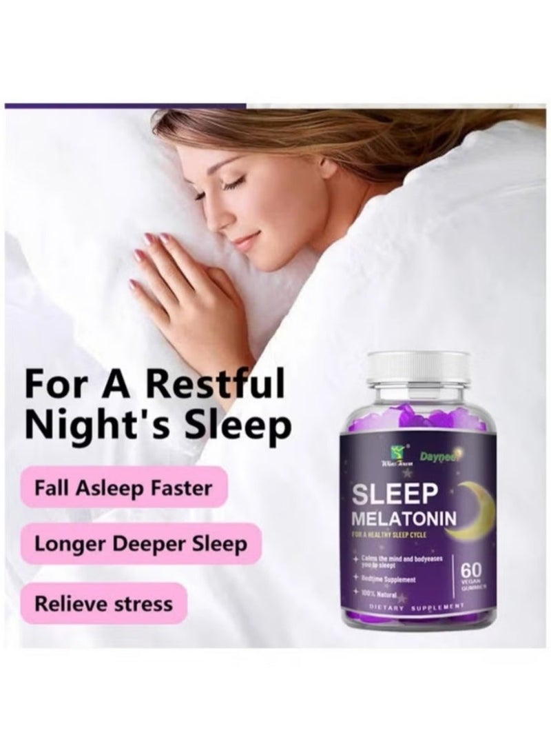 Wins Town Natural Melatonin 6mg Sleep Gummies, 60 Vegan Count, Halal Bedtime Supplement for Regulating Healthy Sleep Cycles, No Added Sugar, Non-GMO - Image 4